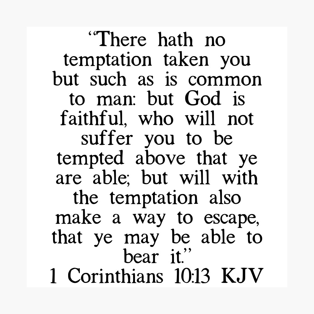 1 Corinthians 10 13 Kjv Poster By Ibmclothing Redbubble