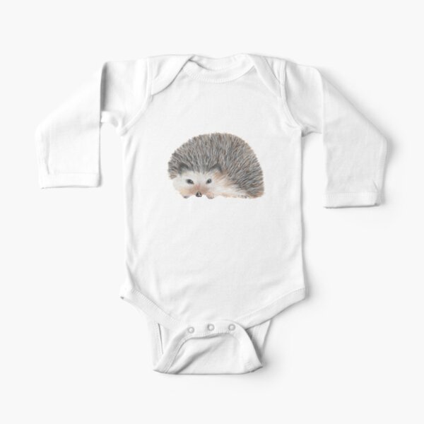 Cute Hedgehog Tatra Cottage Long Sleeve Baby One-Piece