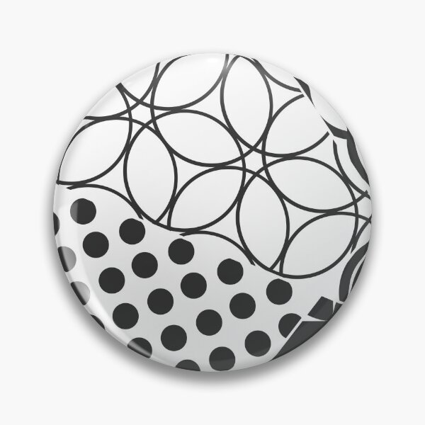 Item preview, Abstract Geometric Circle Pattern Black and White designed and sold by aMano-mapping.