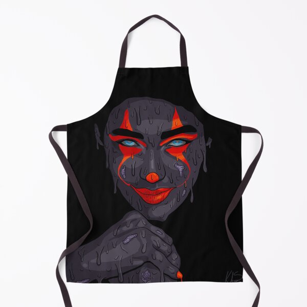 Item preview, Grime Art Orange Grey Clown Digital Art Print designed and sold by Krystian Stafford.