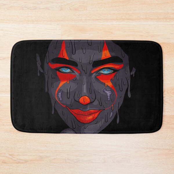 Item preview, Grime Art Orange Grey Clown Digital Art Print designed and sold by Krystian Stafford.