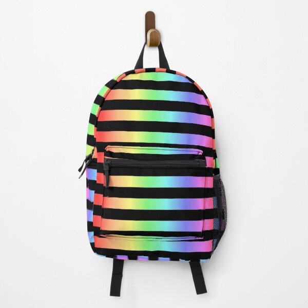Item preview, Basic Chunky Stripes - Rainbow Gradient on Black designed and sold by TheFrostedDonut.