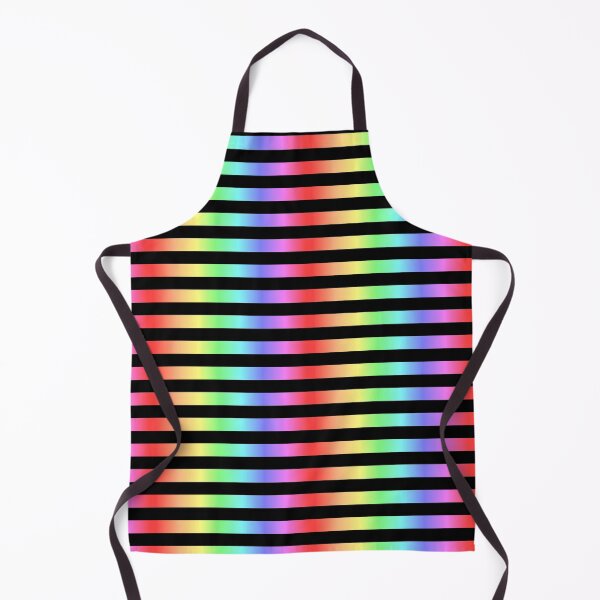 Item preview, Basic Chunky Stripes - Rainbow Gradient on Black designed and sold by TheFrostedDonut.