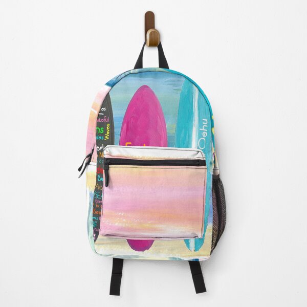 Surfboard Philosophy - Enjoy Life, Travel and Surf - Surfboard Wall Backpack