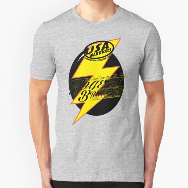 usa warriors bolt by rogers bros Slim Fit T-Shirt