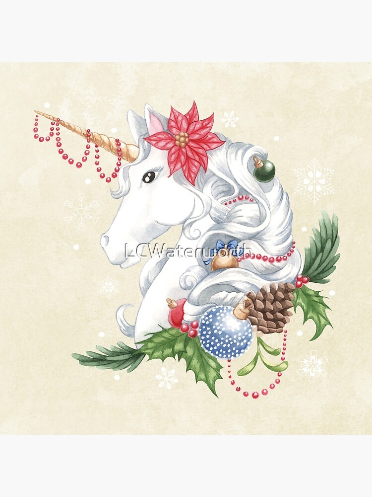 Download Christmas Unicorn Snow Background Tote Bag By Lcwaterworth Redbubble PSD Mockup Templates