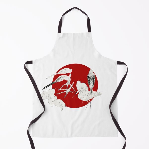 Item preview, Japanese Flag - Little Egret and Daurian Redstart designed and sold by weavernap.