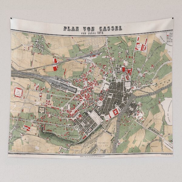 Item preview, Vintage Map of Kassel Germany (1878) designed and sold by BravuraMedia.
