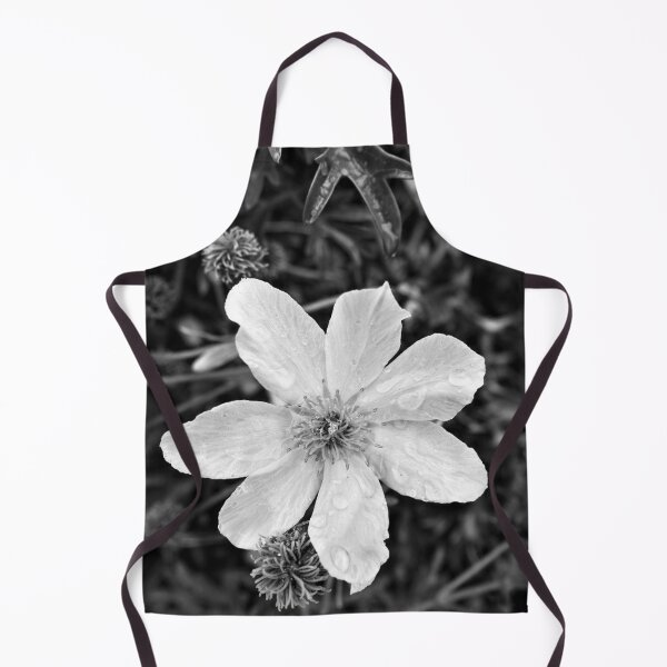 Item preview, White Clematis in black and white designed and sold by KateMcCSeattle.