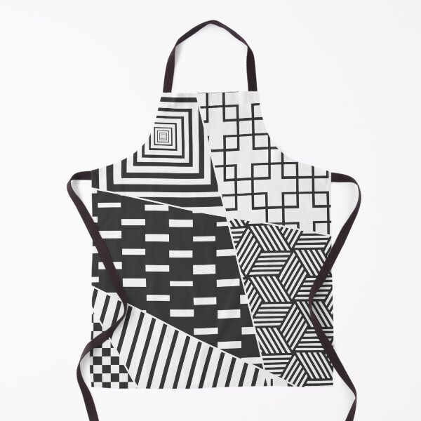 Item preview, Abstract Geometric Square Pattern Black and White designed and sold by aMano-mapping.