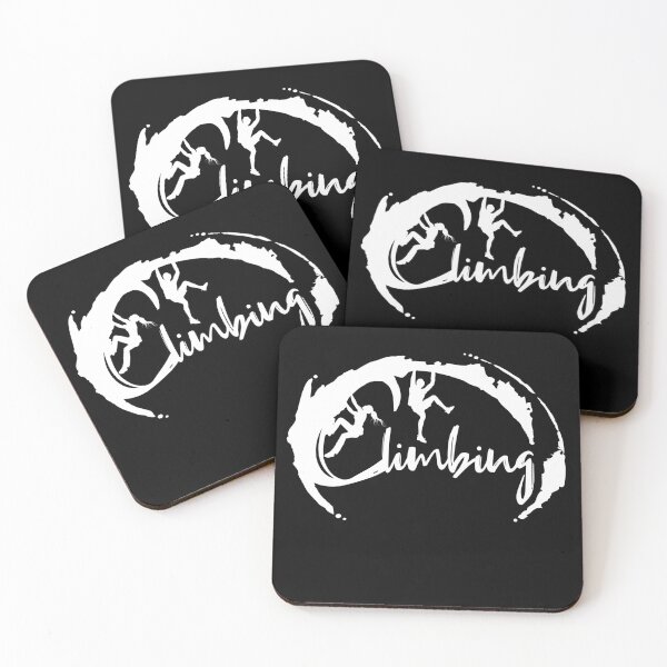 Item preview, Climbing lettering with climber and female climber climbing gift bouldering designed and sold by MadandMean.