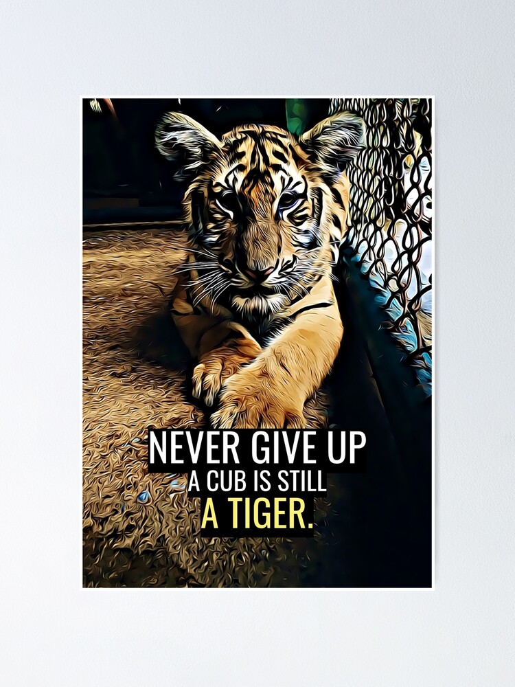 Never Give Up, Boxing & Life Motivation Poster by MYSUNLIFE