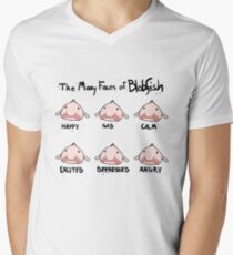 The Many Faces of Blobfish Men's V-Neck T-Shirt