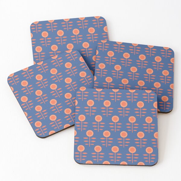 Item preview, Floral seamless pattern on blue background, minimalistic pattern designed and sold by Floral patterns and cute characters.