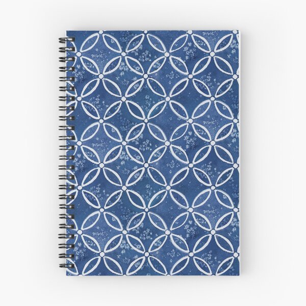 Item preview, Indigo Blue Circle Pattern designed and sold by Lynnea Washburn.