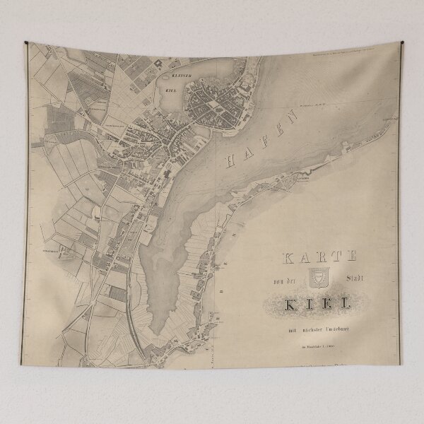 Item preview, Vintage map of Kiel Germany (1853) designed and sold by BravuraMedia.