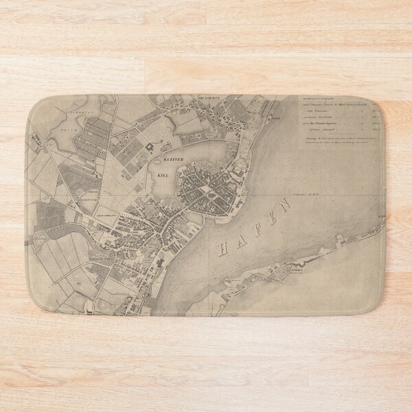 Item preview, Vintage map of Kiel Germany (1853) designed and sold by BravuraMedia.