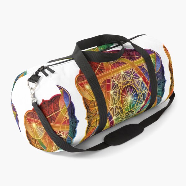 Metatron's Cube with Merkabah and Flower of Life Duffle Bag