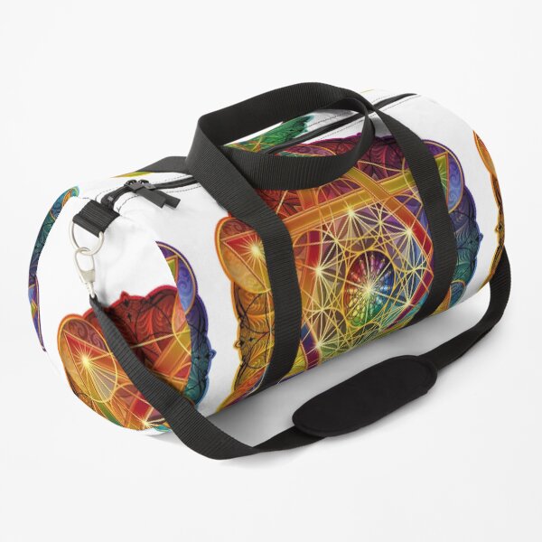 Metatron's Cube with Merkabah and Flower of Life Duffle Bag