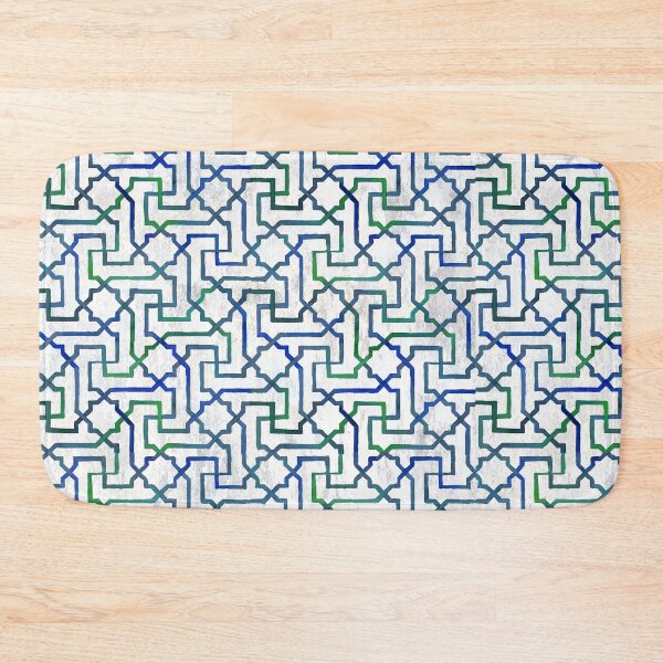 Item preview, Indigo Blue Geometric Lattice Pattern designed and sold by Lynnea Washburn.