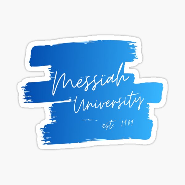 messiah college pixel script sticker Sticker for Sale by Rocky Holmes