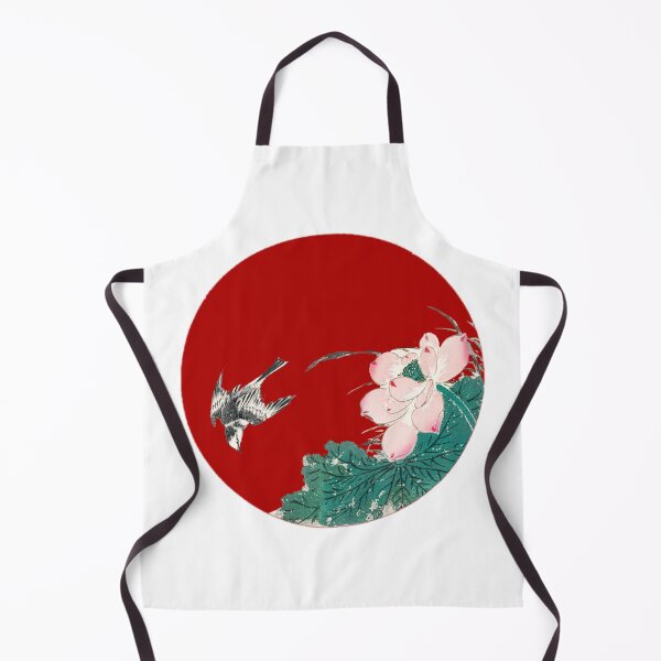 Item preview, Japanese Flag - Japanese Pied Wagtail and Red Lotus designed and sold by weavernap.