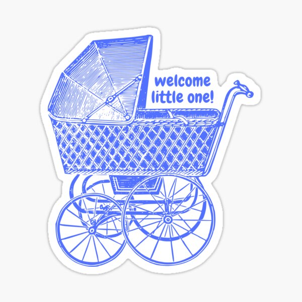 Welcome Little Boy! Sticker for Sale by MalinLindbom