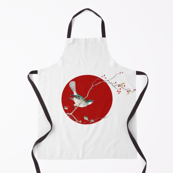 Item preview, Japanese Flag - Brown-eared Bulbul and Dioecious Holly designed and sold by weavernap.