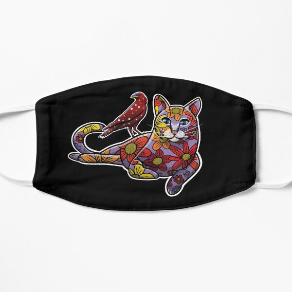 Cat and Crow Flat Mask