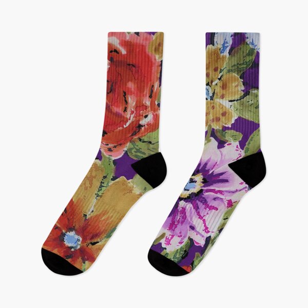 Item preview, Textured Flowers on Plum Ground designed and sold by Leslie Rogers Todder.
