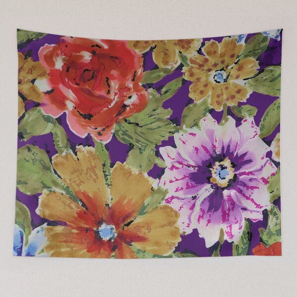 Item preview, Textured Flowers on Plum Ground designed and sold by Leslie Rogers Todder.