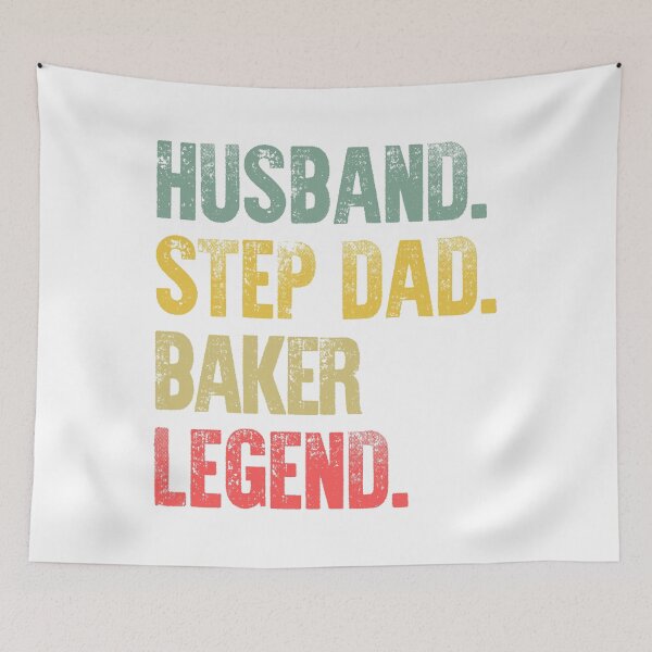 Item preview, Funny Men Vintage T Shirt Husband Step Dad Baker Legend designed and sold by Bendthetrend.