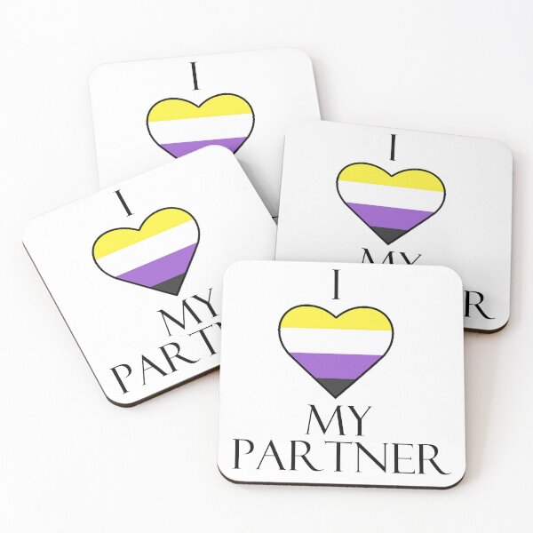 Item preview, I Love My Partner - Non-Binary Pride Flag designed and sold by Sleeping-Satan.