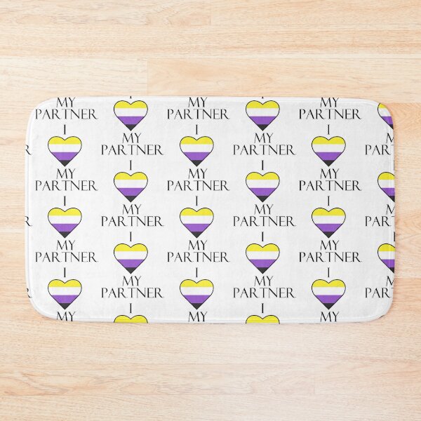 Item preview, I Love My Partner - Non-Binary Pride Flag designed and sold by Sleeping-Satan.