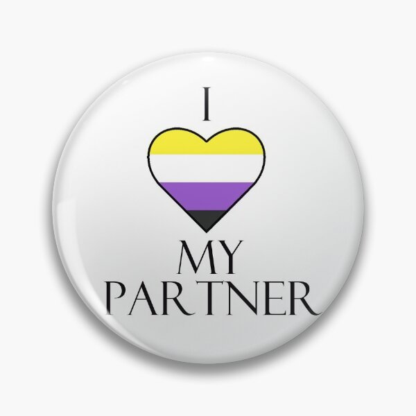 Item preview, I Love My Partner - Non-Binary Pride Flag designed and sold by Sleeping-Satan.