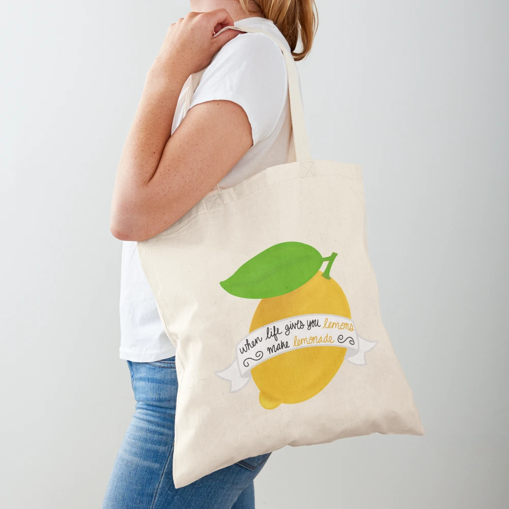 Lemon Hand made bag in canvas material