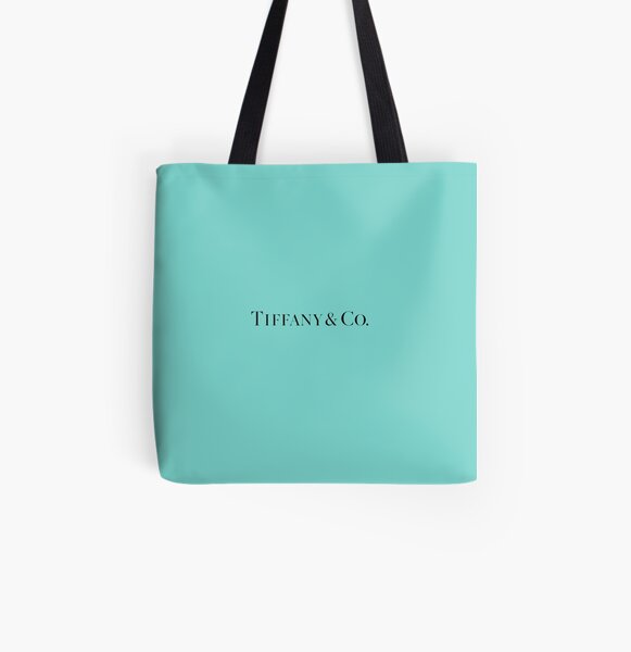 Tiffany Blue w/ Logo All Over Print Tote Bag
