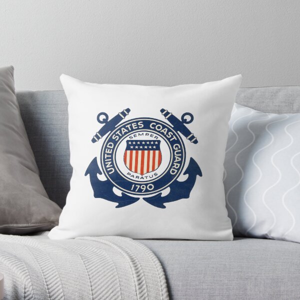 United States Coastguard - Emblem Throw Pillow