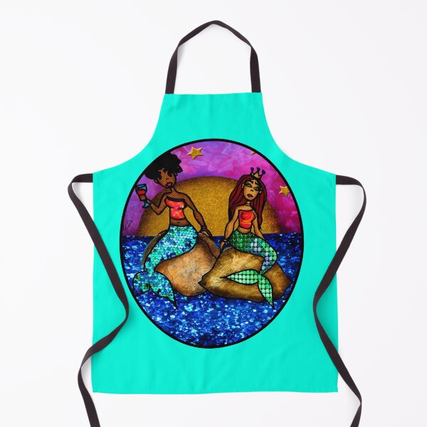 Item preview, 2 Mermaids drinking Wine designed and sold by artbyomega.