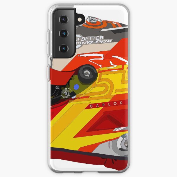 Casco Carlos Sainz 2020 Funda blanda para Samsung Galaxy