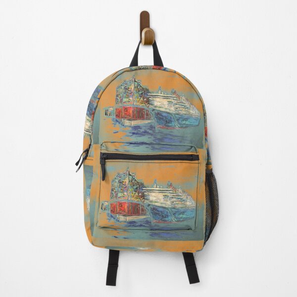 Item preview, Elbphilharmonie and Queen Mary on orange designed and sold by Nicole Leidenfrost.