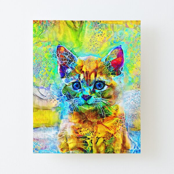 Abstractions of abstract abstraction of cat Canvas Mounted Print