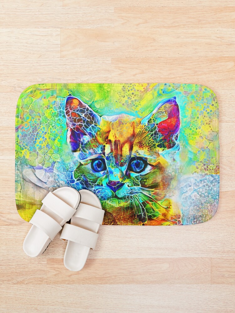 Alternate view of Abstractions of abstract abstraction of cat Bath Mat