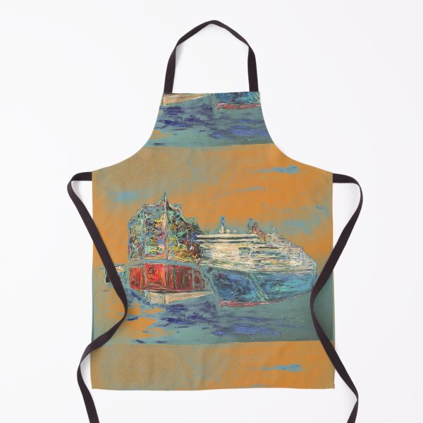 Item preview, Elbphilharmonie and Queen Mary on orange designed and sold by Nicole Leidenfrost.