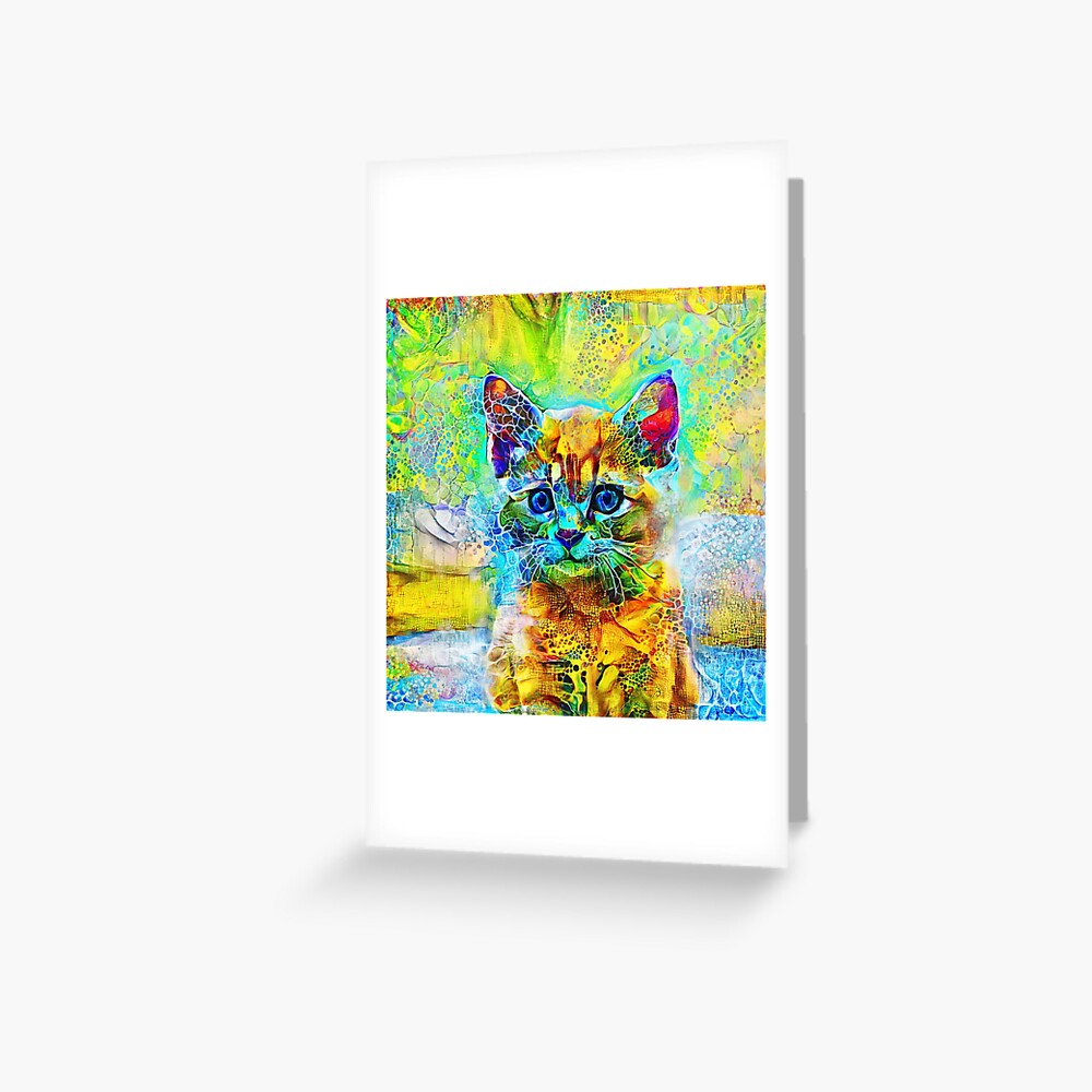 Abstractions of abstract abstraction of cat Greeting Card