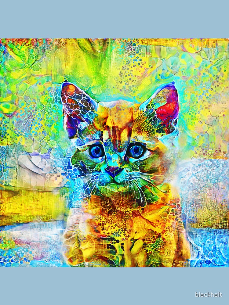Thumbnail 7 of 7, Classic T-Shirt, Abstractions of abstract abstraction of cat designed and sold by blackhalt.