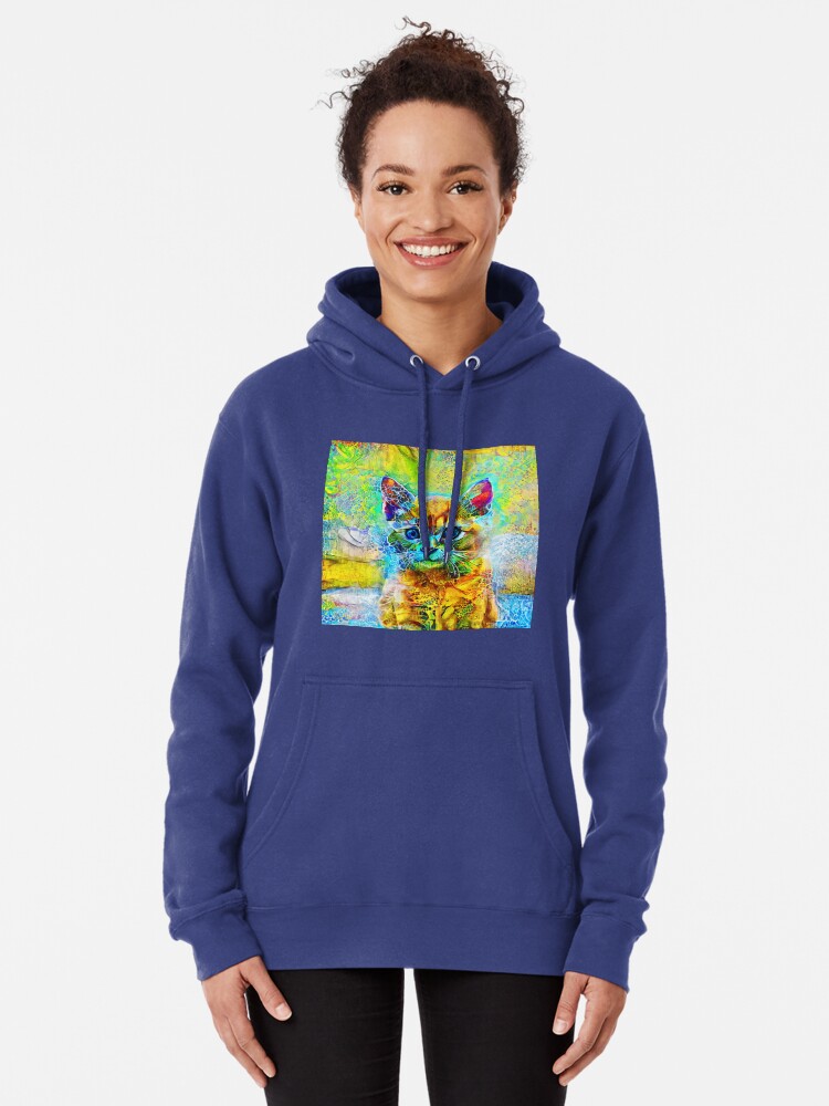 Alternate view of Abstractions of abstract abstraction of cat Pullover Hoodie