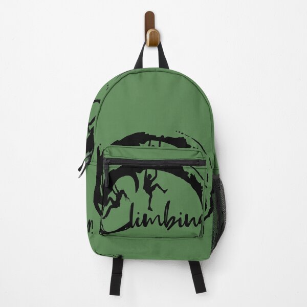 Item preview, Rock climbing lettering with climber and female climber climbing gift bouldering designed and sold by MadandMean.