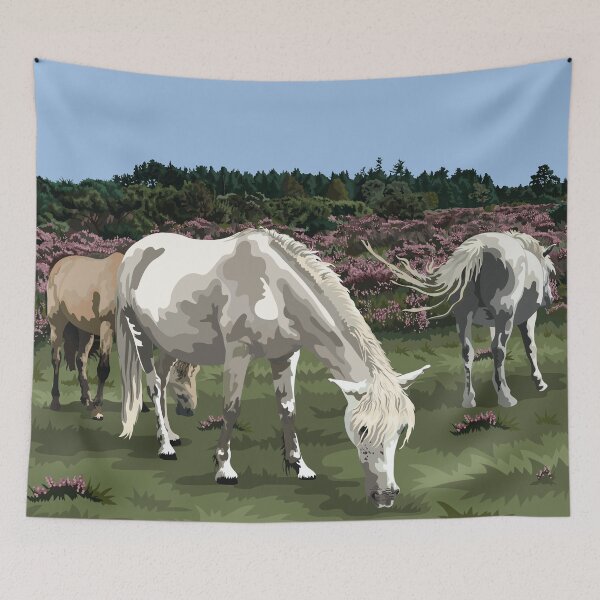 Item preview, New Forest Ponies In the Heather designed and sold by Annalisa-Jones.