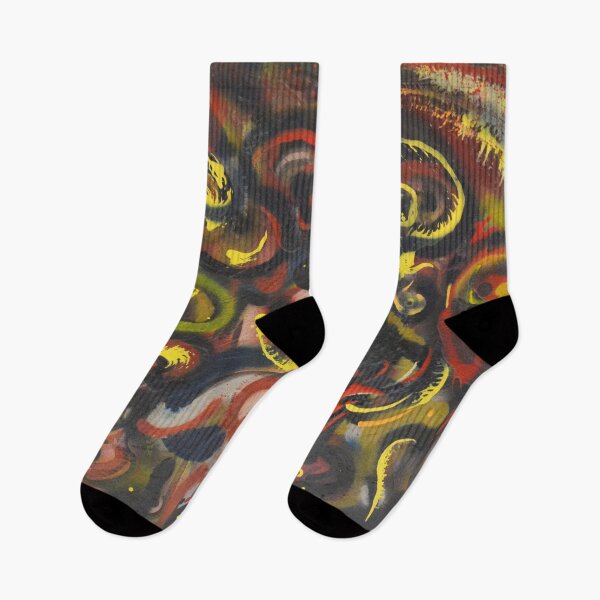 Item preview, A band on fire abstract mural painting designed and sold by D4li98.